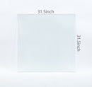 Tempered Clear Glass Top 80CM Square Dining Table