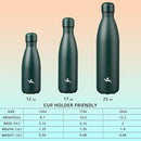 Insulated Water Bottles,25 oz Double Wall Stainless Steel Vacumm Metal Flask for Sports Travel,Army Green by CozyNest Decor