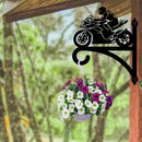 peacoblue Iron Plant Hangers Hooks for Outdoor Indoor Hanging Plants Flower Fern Pots Lantern Bird Feeder,11.8"x15.1" Weather Resistant Metal Wall Holder for Porch Garden Farmhouse(Motorcycle) by GreenHaven Gardens