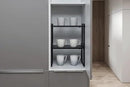Nxconsu Expandable Cabinet Shelf Organizer Riser for Kitchen Pantry Cupboard Under Sink Countertop Home Storage Organization Rack Space Saver Freestanding Heavy Duty Nonslip Stackable Black by CozyNest Decor