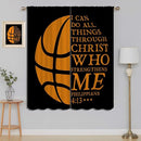 Basketball Blackout Curtains for Boy Girl Room Darkening Decor,Sport Theme and Motto Dark Background Bedroom Living Room Home Rod Pocket Thermal Insulated Window Curtain/Drapes Panel,84x72 Inch… by TinyTreasures Baby Boutique