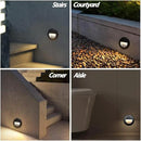 6Pcs 3W LED Recessed Wall Light, Step Light Warm White 3000K, Stair Light Staircase Light Lighting lamp, Inside Outside Garden Balcony Corridor, Aluminum, 120V Black by GreenHaven Gardens