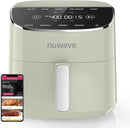 Nuwave Brio Plus Air Fryer 8 Qt, New & Improved, PFAS-FREE, 7 Digital One-Touch Cook Functions that AIR FRY, BAKE, ROAST, DEHYDRATE, TOAST, REHEAT, PREHEAT, 150 Presets, 50°F~400°F (Cream) by CozyNest Decor