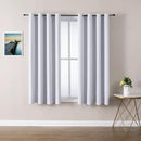 ChrisDowa Grommet Room Darkening Curtains for Bedroom and Living Room - 2 Panels Set Thermal Insulated Blackout Curtains (Greyish White, 52W x 45L) by CozyNest Decor