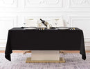 Surmente Black Tablecloth 60 x 120-inch Rectangular Polyester Table Cloth for Weddings, Banquets, or Restaurants by CozyNest Decor