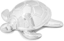 Small Sea Turtle Statue 4 inch Shiny Silver Accent Knick Knacks Paperweight for Bathroom Home Office Shelf Desk Table Decor, Cute Sea Turtle Gifts for Women by CozyNest Decor