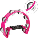 EastRock Tambourine,Metal Jingles Hand Held Percussion-Half Moon Tambourine for Kids, Adults, KTV, Party Pink by TinyTreasures Baby Boutique
