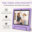 10.1" Kids Tablet Android 14 | 64GB Octa-Core 8GB RAM | Shockproof Case & Parental Control | 12H Fast Charge | HD Display w/Google Kids Space & Educational Apps | WiFi 6/Bluetooth/GPS | Ages 3-12 by TinyTreasures Baby Boutique