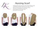 LK Baby Infinity Nursing Scarf Breastfeeding Cover Ultra Soft Premium Jersey Polyester- 100% AZO free and Safe for Baby (Light Brown) by TinyTreasures Baby Boutique