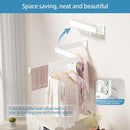 Clothes Drying Rack Wall Mounted,Space Saving Wall Drying Rack,Retractable Collapsible Tri-Fold,for Bathroom,Balcony,Outdoor lndoor with Laundry,White by TinyTreasures Baby Boutique