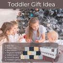 Wonder Space Plush Foam Blocks - Nursery Building & Stacking Toys for Toddlers Boys & Girls, Soft Smooth Velvet Cover, Early Education Gross Motor Skills & Brain Development (12 Cubes, Castle Rock) by TinyTreasures Baby Boutique