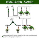 JOPARY 100FT PVC Hose DIY Automatic Flower Waterer Drip Irrigation Kit,Balcony Flower Pot Watering, Smart Watering Drip Irrigation, Irrigation Tubing Hose Adjustable Nozzle Emitters Barbed Fittings by GreenHaven Gardens