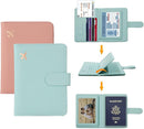 Melsbrinna Passport Holder,Passport Holder Card Slots,Cute Passport cover for Women/Men,Waterproof Rfid Blocking Travel Wallet (Pink Aqua green) by TinyTreasures Baby Boutique
