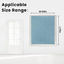 Self Adhesive Curtains, Black Out Shade for Window, Blackout Fabric Temporary Window Coverings Easy to Hang Curtains No Rod Needed, Use for Bedroom, Room, Kitchen, 59" W X 71" L, Lake Blue, 1 Panel by TinyTreasures Baby Boutique