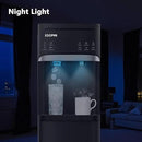 Self Cleaning Hot and Cold Bottom Load Water Cooler Dispenser with Ice Maker for 5 Gallon 3 Temperature Settings 22lbs Daily Capacity Black by CozyNest Decor