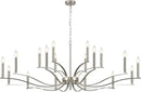 18 Light Nickel Living Room Chandelier High Ceiling Foyer Candle Chandelier Large Modern 59in Metal Chandeliers Hanging Light for Master Bedroom Dining Room Light Fixture Over Table by CozyNest Decor