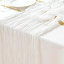 Sioloc Ivory White Cream Cheesecloth Table Runner Fall Autumn Decor for Home 10ft Table Cloth for Tea Wedding Birthday Party Baby Bridal Shower Halloween Thanksgiving by CozyNest Decor