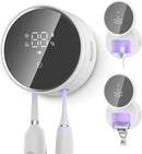 Toothbrush Holder and Cleaner Razor Holder and Dryer Auto Open/Close Cover Rechargeable Wall-Mounted Suitable for Most Toothbrushs by CozyNest Decor