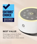 Dreamegg D1 Sound Machine - White Noise Machine with Baby Night Light for Sleeping, High Fidelity Sounds, Timer & Memory Feature, Sound Machine for Baby Adults, Home, Office, Travel (White) by TinyTreasures Baby Boutique