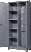 Storage Cabinet,Metal Locking Cabinets with Doors and Shelves,Functional Garage Storage Cabinet for Garage, Home Office,Gray by CozyNest Decor