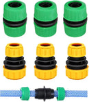 6 Pack Hose Connectors Quick Connect Kit Coupler Repair Irrigation Fitting 1/2" to 1/2" and 1/2" to 3/4" Coupling Joints for Water Pipe Extension Garden Drip Tubing Connector Adapter Extender by GreenHaven Gardens