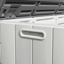 100GAL White Resin Deck Box with Wheels – Lockable, Waterproof, SGS-Tested UV Resistance, Spacious Outdoor Storage for Patio Cushions & Pool Gear, Easy Assembly by GreenHaven Gardens