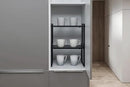 Nxconsu Expandable Cabinet Shelf Organizer Riser for Kitchen Pantry Cupboard Under Sink Countertop Home Storage Organization Rack Space Saver Freestanding Heavy Duty Nonslip Stackable Black Large by CozyNest Decor