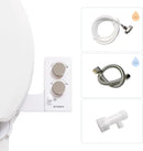 TUSHY Spa Warm Water Bidet Attachment for Toilet. Universal Fit, Easy Install (Requires Sink Access for Optional Temperature Control) Self Cleaning, Adjustable Pressure, Angle Control, Platinum Knob by CozyNest Decor