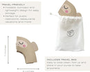Hippypotamus Travel Potty Seat for Toddler - Folding Potty Training Seat - Portable Toilet Seat Cover for Baby & Kids (BEIGE Monkey) by TinyTreasures Baby Boutique
