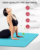 HAPBEAR Extra Large Yoga Mat - 72"x48"/78"x54", 1/4" & 1/3" Thick, Non-Slip, Durable, Eco-Friendly, Wide Exercise Mat for Home Workouts, Yoga, Pilates, Stretching, Meditation (Barefoot Exercise) by TinyTreasures Baby Boutique