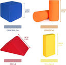 Toddler Foam Building Blocks, 12 PCS + 4 Kinds of Shapes Colourful Stacking Block Sets for Kids, Soft Foam Building Blocks Throwing Toys by TinyTreasures Baby Boutique