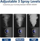 Large Humidifiers for Bedroom, 9L/2.5Gal Ultrasonic Cool Mist, Easy Clean with 350ML/H Large Mist Speed, Quiet Tower, Suitable for Kids Room Plant Yoga (Black) by TinyTreasures Baby Boutique