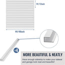 Slatwall Panel Garage Organizer PVC Slatwall Heavy Duty Wall Mounted Rack, Interlocking Slat Wall Panels for Tool Organization Peg Board(White 4 x 4 ft) by GreenHaven Gardens