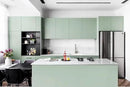 Dimoon 118''x17.7'' Green Peel and Stick Wallpaper Contact Paper Modern Self Adhesive Wall Paper Removable Renter Friendly Textured Solid Color Shelf Cabinet Vinyl Roll (118''x17.7'',Palegreen) by GreenHaven Gardens