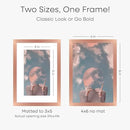 Homeforia Rose Gold 4x6 Picture Frame, High End Metal 4 x 6 Frames with Mat 3 x 5 for Print, 4by6 Desk Frame Matted to 3x5 inch Photo, 4 by 6 Wall or Tabletop Frame, Tempered Glass, Wall Kit, Set of 1 by CozyNest Decor