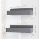 Magnetic Spice Rack for Refrigerator, Kitchen Organizer and Storage Shelf, Grey(2 Pack) by CozyNest Decor