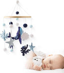 Baby Mobile Wind Chime Sea Creatures, Whale Mobile Wind Chime, Baby Bed Hanging Game Mobile for Children's Room Children's Bed Decor by TinyTreasures Baby Boutique