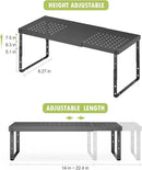 Expandable Cabinet Organizer Shelf With Adjustable Height, Stackable Kitchen Countertop Organizer Rack, Adjustable Shelf Riser For Kitchen Counter, Pantry, Cupboard, Desk, Tabletop by CozyNest Decor