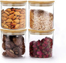SIXAQUAE Glass Food Storage Containers Jar Seal Bamboo Lids 4 Packs 600ml Airtight Canister Organization Sets Stackable… by CozyNest Decor