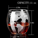 Whiskey Glass for Men, Whiskey Globe Glass for Liquor, Bourbon, Vodka, Cocktails, Scotch liquor Father's Day Anniversary Unique Gifts - 310ml Gifts for Men, 2 pcs by CozyNest Decor