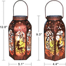 Solar Lanterns Outdoor Garden Hanging Lantern Waterproof LED Metal Bronze Moon Fairy Lantern Waterproof Flickering Flameless Candle Mission Lights for Table,Patio,Mother's Day Gift(2Pack) by CozyNest Decor