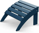 GREENVINES Adirondack-Ottoman | HDPE Plastic | Outdoor Footrest | All Weather | Foot Rest | Foot Stool | Blue | for Adirondack Chair | for Patio Backyard Pool