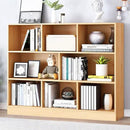 IOTXY Open Shelf Low Bookcase - Wooden 3-Tier Floor Standing Display Cabinet Organizer with Base, 8 Cubes Short Horizontal Bookshelf in Pear Yellow by CozyNest Decor