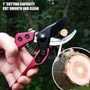 BUGUI 8" Heavy-Duty Pruning Shears, Professional Bypass Gardening Scissors, 1" Cutting Capacity, Sharp Garden Clippers with Low-friction Painted Stainless Steel Blade (Red) by GreenHaven Gardens