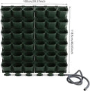 36 Pockets Hanging Planter Bags, Vertical Wall Mounted Plant Planting Grow Bags, Stackable Wall Planter with Timer, Self Watering Hanging Planters for Outdoor Indoor Garden-Green by CozyNest Decor