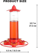 Hummingbird Feeders for Outdoors Hanging (2 Pack) 5 Feeding Ports 320 ml Plastic Hummingbird Feeder, Bee-Proof Leak-Proof No Drip, Easy to Clean with Cleaning Brush by GreenHaven Gardens