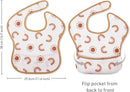 Mess Proof Baby Bib 3 Pack, Waterproof Led Weaning Baby Feeding Bibs with Food Catcher, Travel Feeding Bibs by TinyTreasures Baby Boutique