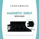 LEONARDLEE Magnetic spice Rack, Stronger Magnet with Wall Mount Option. 4 Removable Hooks, Perfect Space Saver for Kitchen- for Holding Spices, Jars, Bottle, cans (Pack of 2) by CozyNest Decor