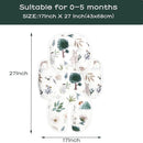 2 in 1 Infant Car Seat Insert, Car Seat Head Support Baby Girls Boys, Soft Newborn Carseat Insert Cushion, Perfect for Carseats, Strollers, Swings (White Animals) by TinyTreasures Baby Boutique