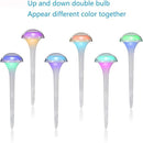 pearlstar Solar Lights Outdoor Mushroom Garden Pathway Lights LED Landscape Lighting Waterproof for Path Lawn Patio Yard Walkway Driveway, 2 Lights Effect,White&Color Changing Light(6pack) by GreenHaven Gardens